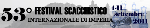 Banner 53° Festival Scacchistico Imperiese